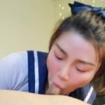 asian schoolgirl giving passionate blowjob and cum in mouth nicolove