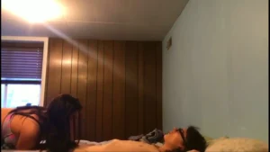 Amateur brunette fucked on the couple's bed